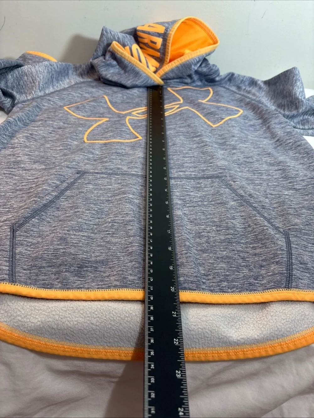 Under Armour Kids' blue & Yellow Logo Hoodie. 1251